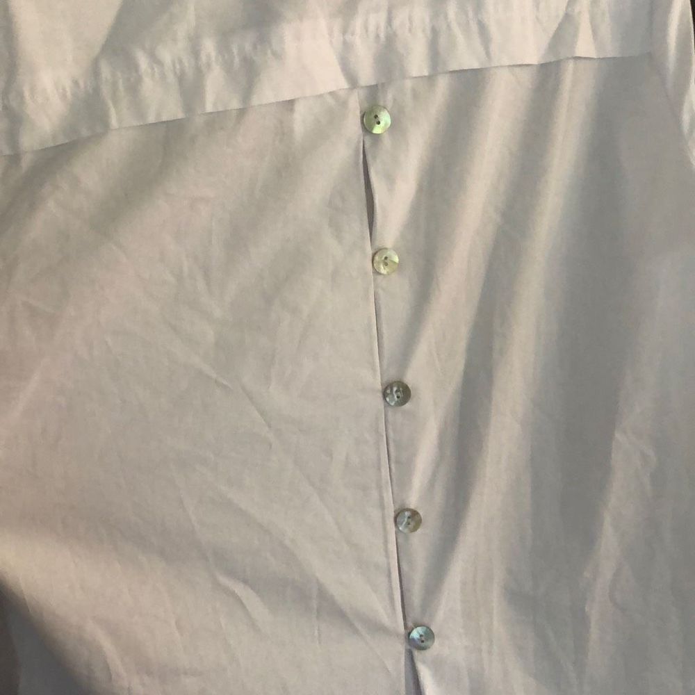 Zac & Rachel White tunic blouse with shell button detail size L - Picture 6 of 7
